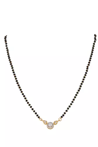 Gold plated mangalsutra in sterling silver