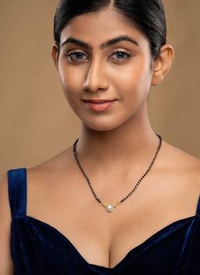 Gold plated mangalsutra in sterling silver 1