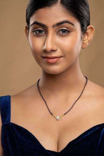 Gold plated mangalsutra in sterling silver