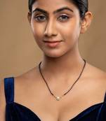 Gold plated mangalsutra in sterling silver