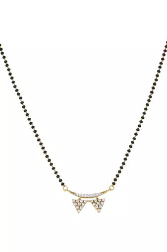 Gold plated mangalsutra in sterling silver