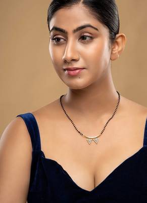Gold plated mangalsutra in sterling silver 1
