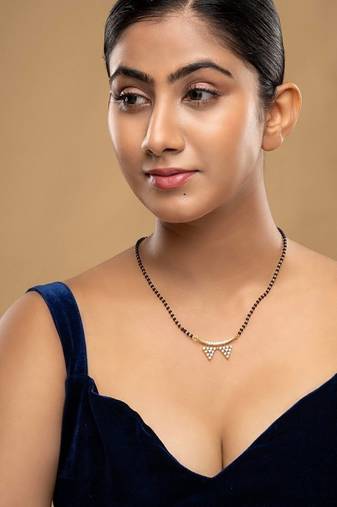 Gold plated mangalsutra in sterling silver
