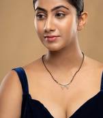 Gold plated mangalsutra in sterling silver