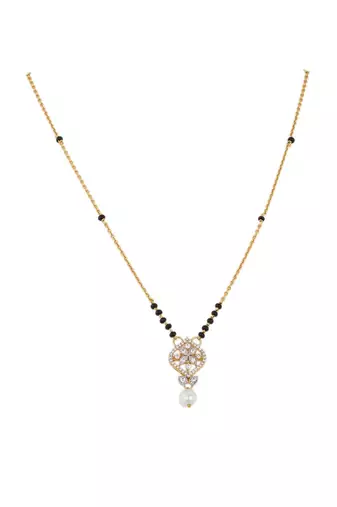 Gold plated mangalsutra in sterling silver