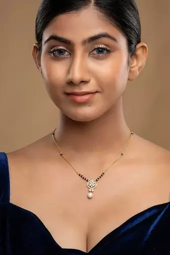 Gold plated mangalsutra in sterling silver