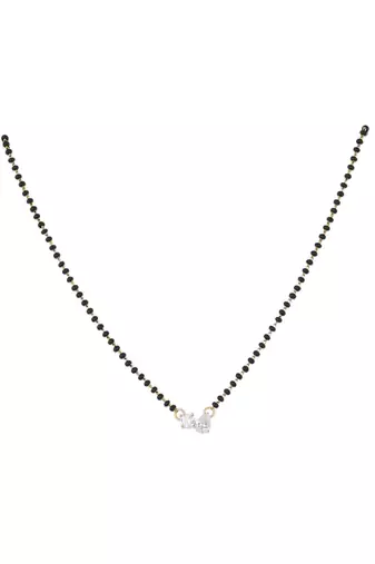 Gold plated mangalsutra in sterling silver