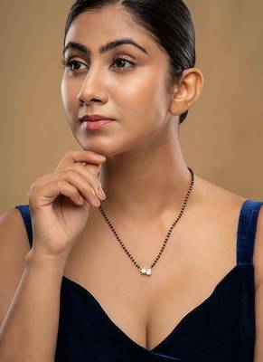 Gold plated mangalsutra in sterling silver 1