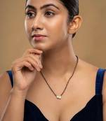 Gold plated mangalsutra in sterling silver