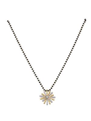 Gold plated mangalsutra in sterling silver 2