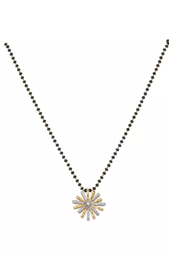 Gold plated mangalsutra in sterling silver