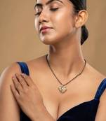 Gold plated mangalsutra in sterling silver