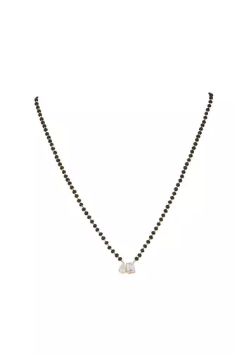 Gold plated mangalsutra in sterling silver