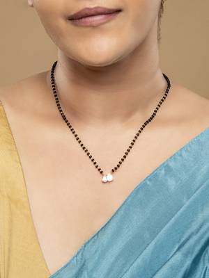 Gold plated mangalsutra in sterling silver 1