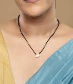 Gold plated mangalsutra in sterling silver