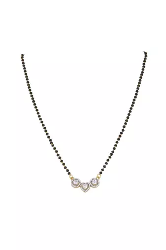 Gold plated mangalsutra in sterling silver