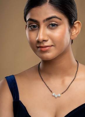 Gold plated mangalsutra in sterling silver 1