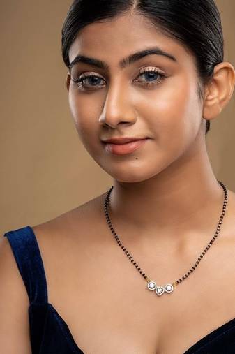 Gold plated mangalsutra in sterling silver