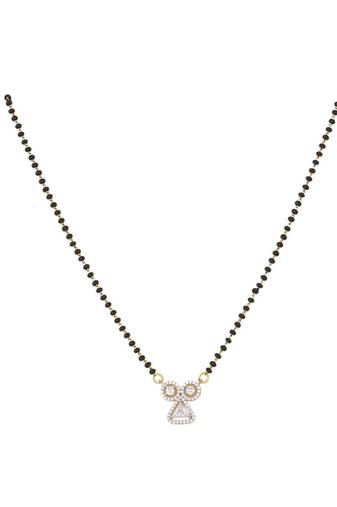 Gold plated mangalsutra in sterling silver