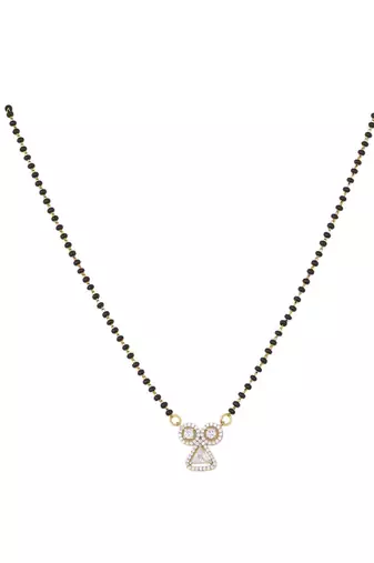 Gold plated mangalsutra in sterling silver
