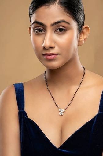 Gold plated mangalsutra in sterling silver