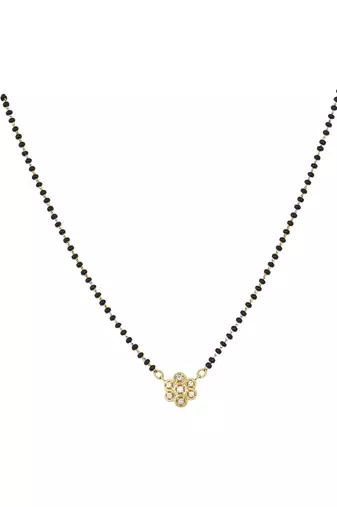 Gold plated mangalsutra in sterling silver