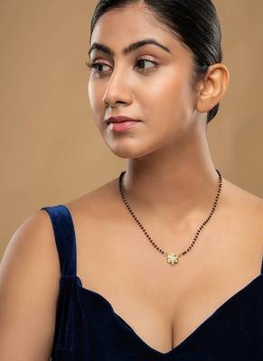 Gold plated mangalsutra in sterling silver 1