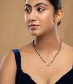 Gold plated mangalsutra in sterling silver