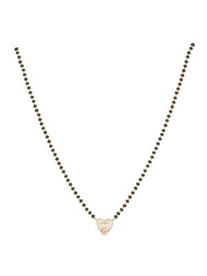 Gold plated mangalsutra in sterling silver 2