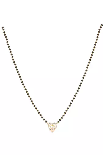 Gold plated mangalsutra in sterling silver