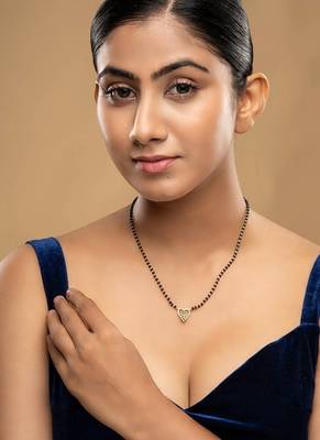 Gold plated mangalsutra in sterling silver 1