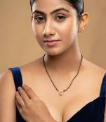 Gold plated mangalsutra in sterling silver