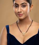 Gold plated mangalsutra in sterling silver