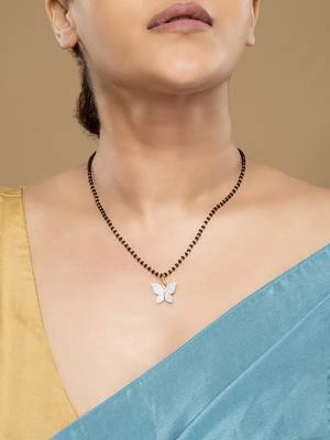 Gold plated mangalsutra in sterling silver 1