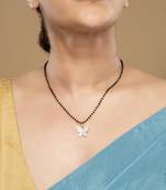 Gold plated mangalsutra in sterling silver