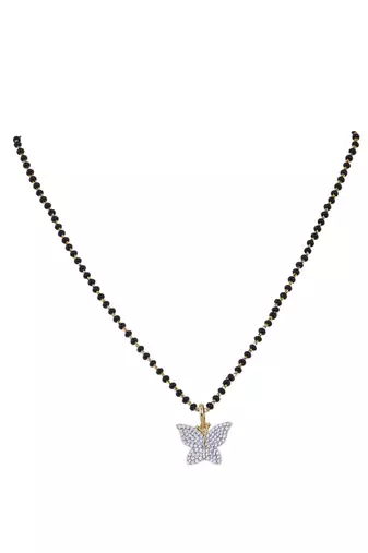 Gold plated mangalsutra in sterling silver