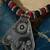Oxidised silver textured pendant necklace