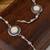 Textured disc motif silver anklet