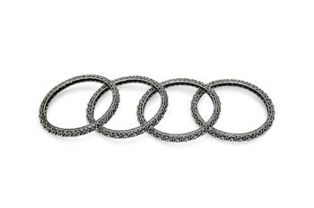 Trendy modish oxidised silver plated set of 4 bangle for women and girls 1