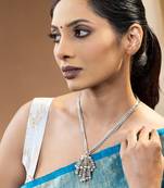 Heritage oxidised silver necklace