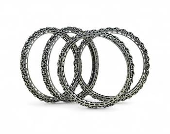 Trendy modish oxidised silver plated set of 4 bangle for women and girls 3