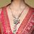 Dangling charms silver necklace