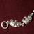 Elephant motif silver anklet