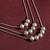 Beaded accents layered silver necklace