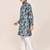 Kids boy blue cotton linen   straight kurta pant set