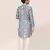 Kids boy navy blue silk straight kurta pant set