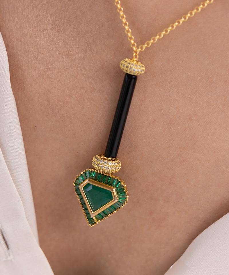 Gold plated multicolor stone kundan necklace