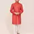 Kids boy red cotton straight kurta pant set
