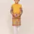 Kids boy yellow silk straight kurta pant set