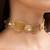 Gold plated kundan choker necklace